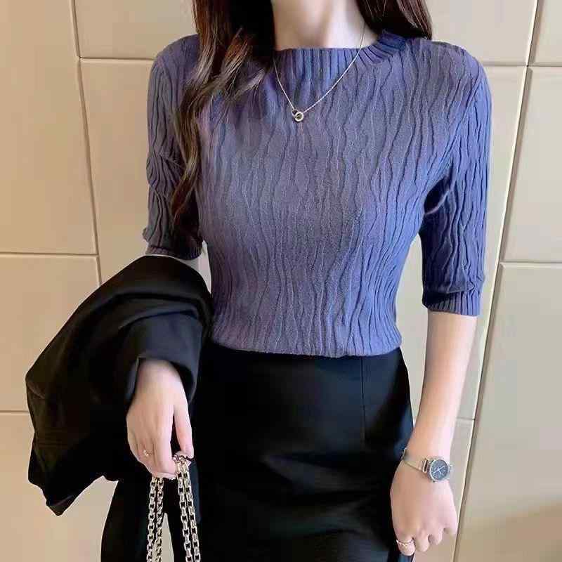 Turtleneck - 春 コーデ レディース ファッション オシャレ カワイイ シンプル きれいめ ナチュラル 上品カジュアル 婦人服 ハーフ タートルネック セーター シャツ スリム ニット セーター 長袖 トップス