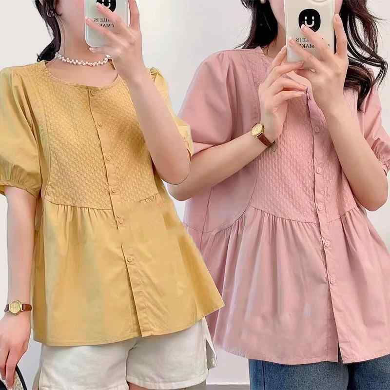 春 コーデ レディース ファッション オシャレ カワイイ シンプル きれいめ ナチュラル 上品カジュアル 婦人服 白 シャツ 夏 ウエスト スリム 半袖 フレッシュ トップス