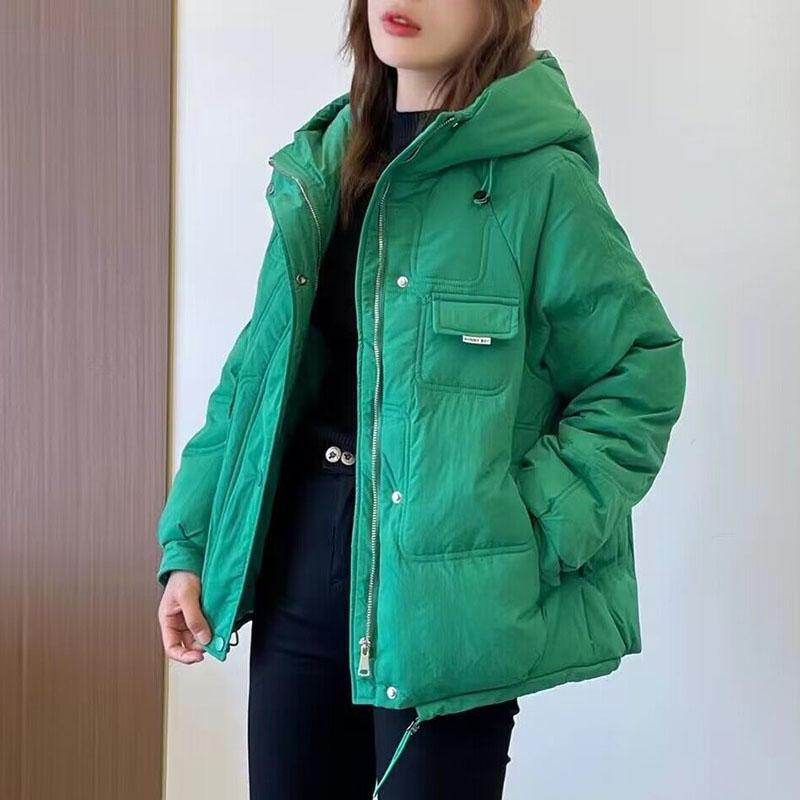 春 コーデ レディース ファッション オシャレ カワイイ シンプル きれいめ ナチュラル 上品カジュアル 婦人服 ダウン コットン フード付き 防寒 ブレッド コート ライト ジャケット