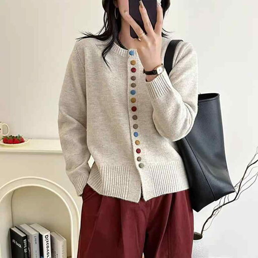 春 コーデ レディース ファッション オシャレ カワイイ シンプル きれいめ ナチュラル 上品カジュアル 婦人服 ホワイト カラー ラウンドネック セーター カラフル ブレスト ウール ニット カーディガン ジャケット 春 コーデ レディース ファッション オシャレ カワイイ シンプル きれいめ ナチュラル 上品カジュアル 婦人服 ホワイト カラー ラウンドネック セーター カラフル ブレスト ウール ニット カーディガン ジャケット