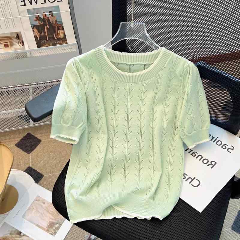 春 コーデ レディース ファッション オシャレ カワイイ シンプル きれいめ ナチュラル 上品カジュアル 婦人服 薄手 トップス ニット セーター(4)