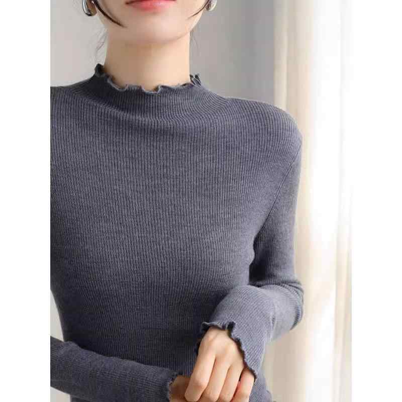 Other - 春 コーデ レディース ファッション オシャレ カワイイ シンプル きれいめ ナチュラル 上品カジュアル 婦人服 シック レース 襟 スリムフィット 長袖 シャツ ソフト 快適 無地 トップス