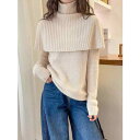 春 コーデ レディース ファッション オシャレ カワイイ シンプル きれいめ ナチュラル 上品カジュアル 婦人服 フレンチ タートルネック セーター ハイエンド セーター シャツ
