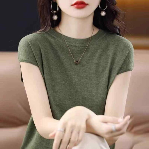 春 コーデ レディース ファッション オシャレ カワイイ シンプル きれいめ ナチュラル 上品カジュアル 婦人服 夏 ウーステッド ウール ニット 半袖 Tシャツ ハーフ タートルネックシャツ 春 コーデ レディース ファッション オシャレ カワイイ シンプル きれいめ ナチュラル 上品カジュアル 婦人服 夏 ウーステッド ウール ニット 半袖 Tシャツ ハーフ タートルネックシャツ