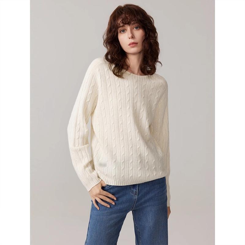 春 コーデ レディース ファッション オシャレ カワイイ シンプル きれいめ ナチュラル 上品カジュアル 婦人服 ラウンドネック セーター シャツ トップス