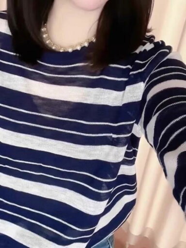 春 コーデ レディース ファッション オシャレ カワイイ シンプル きれいめ ナチュラル 上品カジュアル 婦人服 薄手 リネン セーター ストライプ 日焼け防止 シャツ ラウンドネック カラーマッチング トップス 春 コーデ レディース ファッション オシャレ カワイイ シンプル きれいめ ナチュラル 上品カジュアル 婦人服 薄手 リネン セーター ストライプ 日焼け防止 シャツ ラウンドネック カラーマッチング トップス