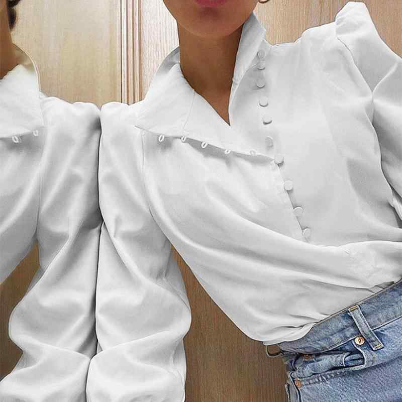 レディース ファッション 服 オシャレ カワイイ 女性用 シンプル スタンドカラー 長袖 シャツ