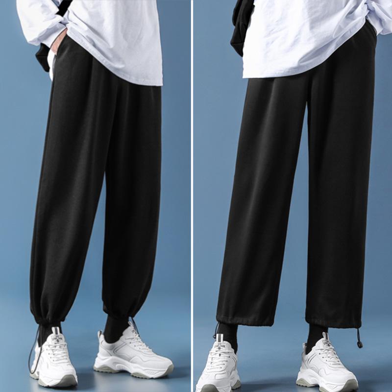 乐天商城 - メンズ ファッション 服 男性用 オシャレ シンプル 大人 かっこいい ストリート ストリート カジュアル パンツ ワイド ランタン レッグ ドローストリング スポーツ スウェットパンツ