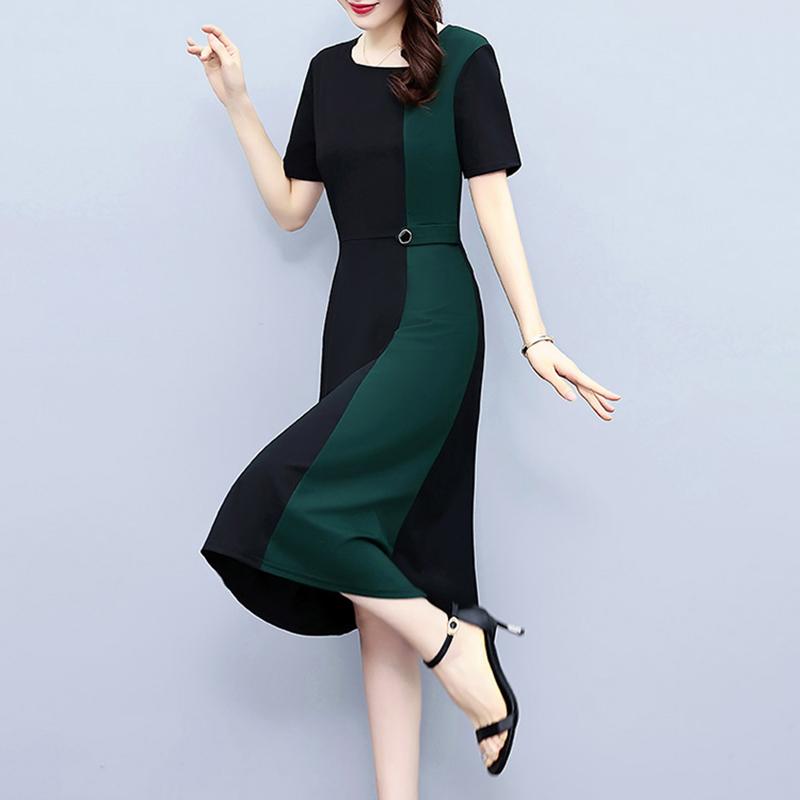 秋コーデ レディース ファッション ドレス 婦人服 大きいサイズ ウエスト ハイエンド ミドル丈 スカート