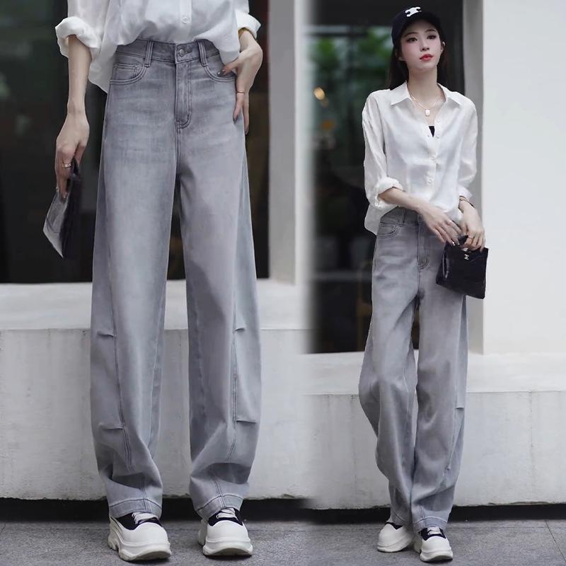 Other - 秋コーデ レディース ファッション ジーンズ ハイウエスト スリム ワイドレッグ パンツ