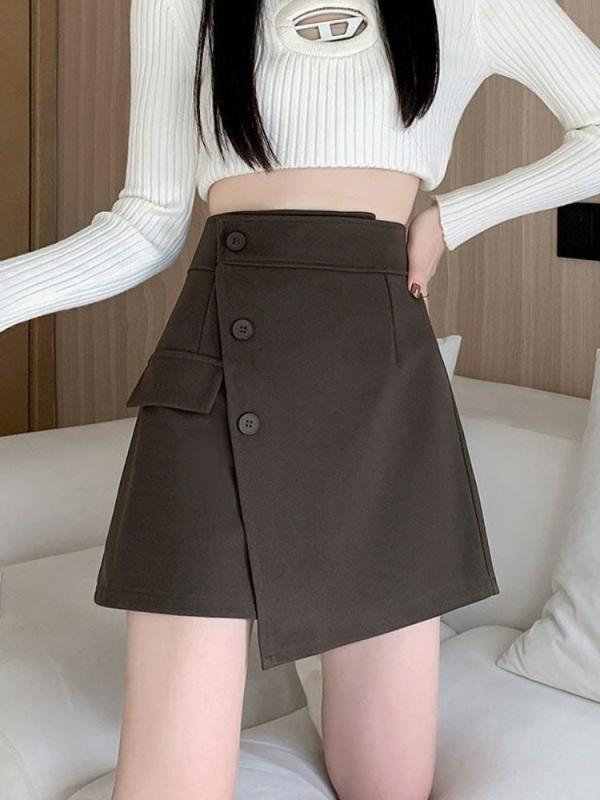 冬コーデ レディース 大人 きれいめ シンプル 上品 着回し ベーシック カジュアル ナチュラル ロングシーズン ハイウエストウールミディスカート ボディコンスカート 曲線 美 スリミング Aライン スカート