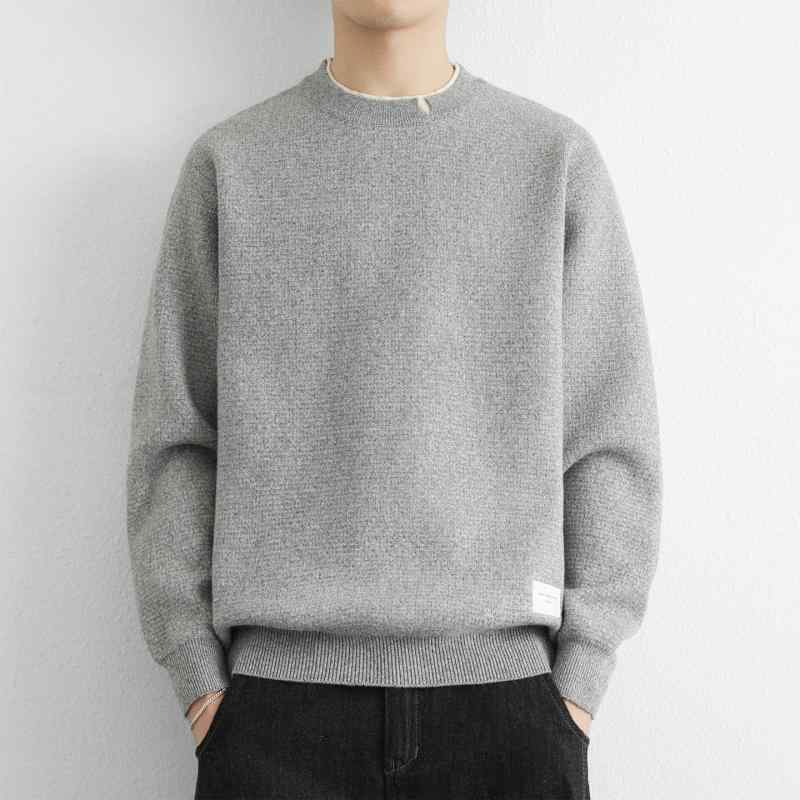 メンズ ファッション 服 男性用 オシャレ シンプル 大人 かっこいい ストリート 紳士服 クルーネック セーター シェニール カジュアル ニットセーター 暖かい セーター(4.0)