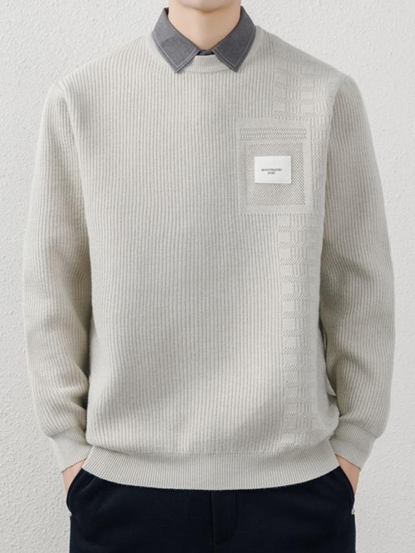 メンズ ファッション 服 男性用 オシャレ シンプル 大人 かっこいい ストリート 紳士服 ワンピース フリース フェイクツーピース セーター モダールニットセーター