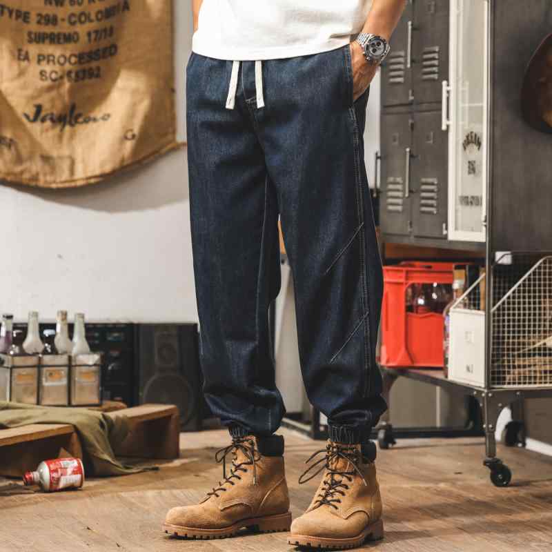 春　秋 コーデ メンズ リネン ジーンズ フィット リヨセル ゆったり シルエット テーパードレッグ スリム スタイル カジュアル パンツ