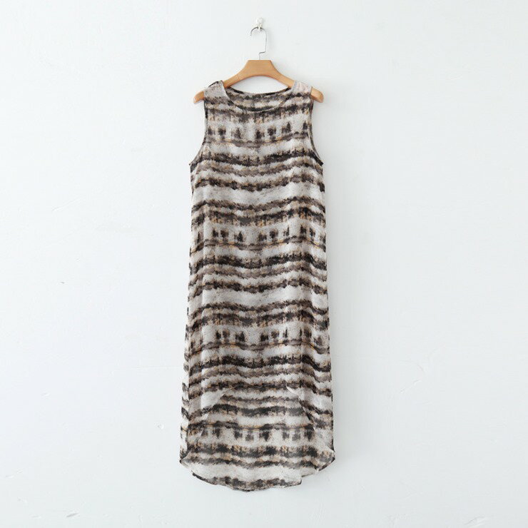 ボーダーノースリーブワンピース ■ ワンピース 結婚式 ドレス 結婚式 二次会 入園式 卒業式 大人 上品 入学式 OL レディース ロング丈 柄物 春 夏