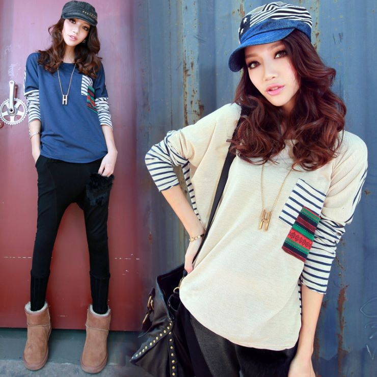 ボーダープリントカットソー■カット...