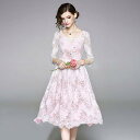 レースパーティードレス ■ パーティードレス ワンピース 結婚式 披露宴 卒業式 入学式 発表会 二次会 フォーマル 20代 30代 40代 大人 レディース 春 夏 秋 冬