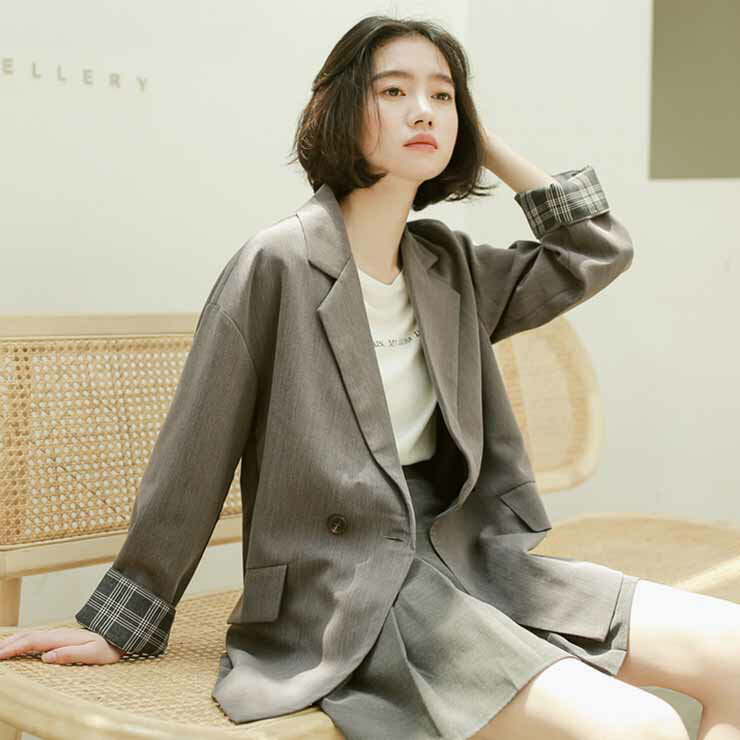 デザイン袖テーラードジャケット ■ レディース 春 夏 秋 冬