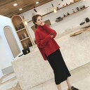 ハイネックロングニット ■ レディース 春 夏 秋 冬