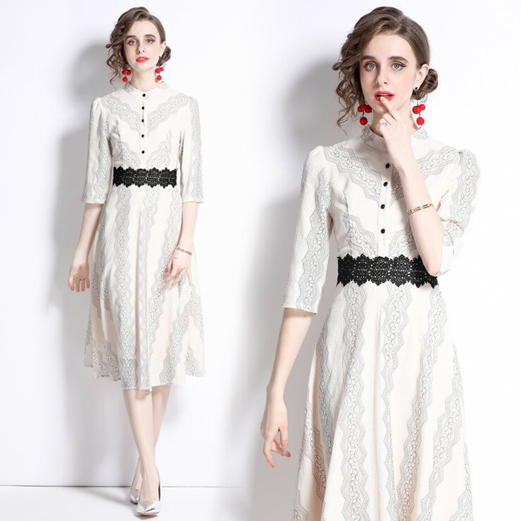 【3,915円クーポン利用で 9/20まで】 長袖ロングワンピース ■ ワンピース 結婚式 ドレス 結婚式 二次会 入園式 卒業式 大人 上品 入学式 OL レディース 春 夏 秋 冬のサムネイル
