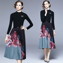 花柄プリーツスカートセットアップ ■ スカート すかーと Skirt スカート ミディアム 膝丈 ひざ丈 膝上 ひざ上 膝下 ひざ下 レディース 春 夏 秋 冬