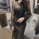 レースボウタイマーメイドワンピース ■ パーティードレス 結婚式 ワンピース フォーマル 披露宴 卒業式 入学式 発表会 二次会 20代 30代 40代 大人 レディース 春 夏 秋 冬