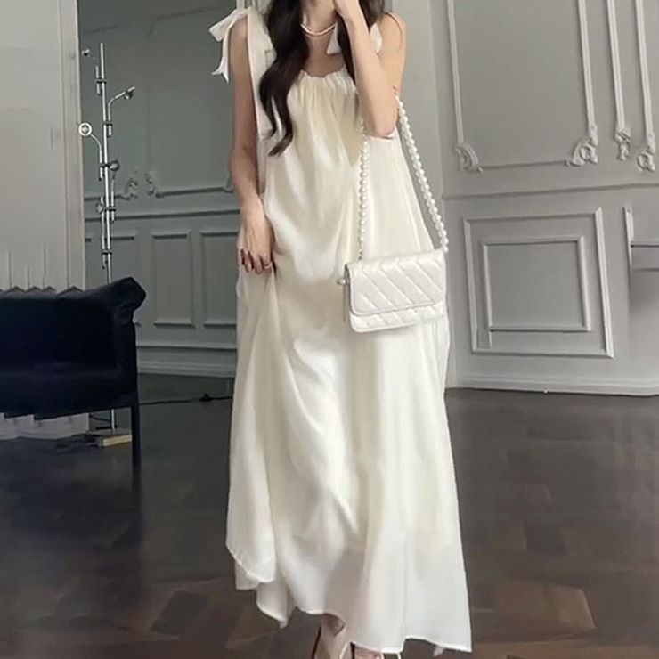 シャーリング肩リボンワンピース ■ ワンピース ワンピ 入学式 結婚式 入園式 卒業式 二次会 OL オフィス