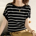 フレンチボーダーニット ■ ニット Knit トップス セーター Sweater