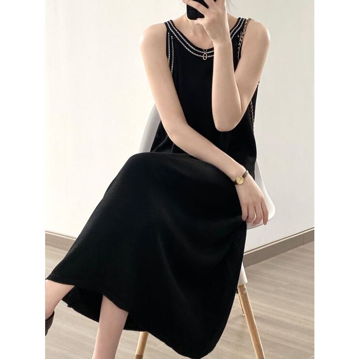 ノースリーブニットロングワンピース ■ ワンピース ドレス ドレス 二次会 結婚式 大人 上品 入園式 卒業式 入学式 OL