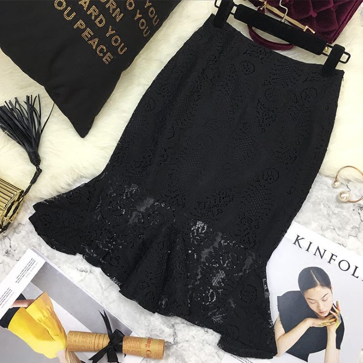 マーメイドレーススカート ■ スカート すかーと Skirt スカート ミディアム 膝丈 ひざ丈 膝上 ひざ上 膝下 ひざ下