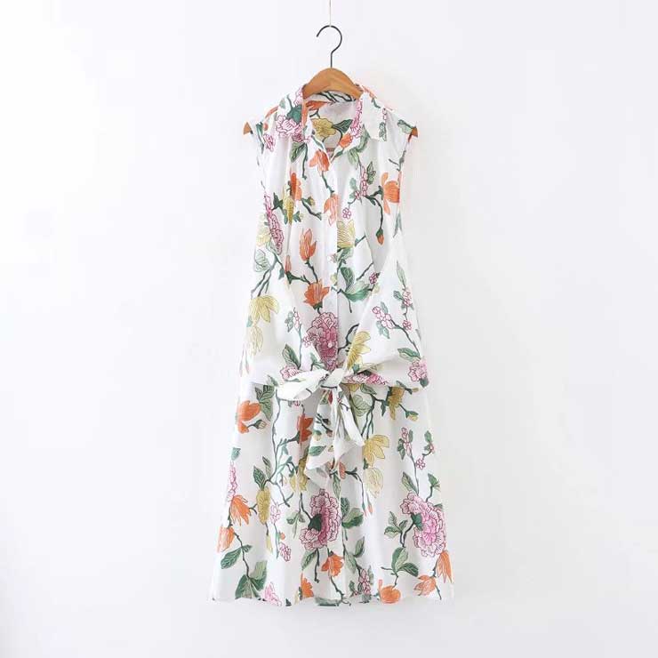 大きめのウエストリボンが特徴！フロ...