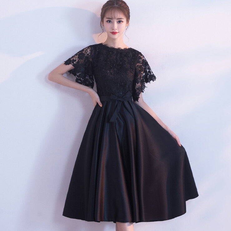 レース切り替えウエストリボンフレアーワンピース ■ ワンピース 結婚式 ワンピ 二次会 入学式 入園式 卒業式 大人 上品 OL パーティードレス ドレス フォ...