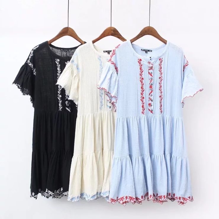 花柄刺繍ブラウス ■ ワンピース ワンピ 入学式 結婚式 入園式 卒業式 二次会 OL オフィス レディース 春 夏 秋 冬