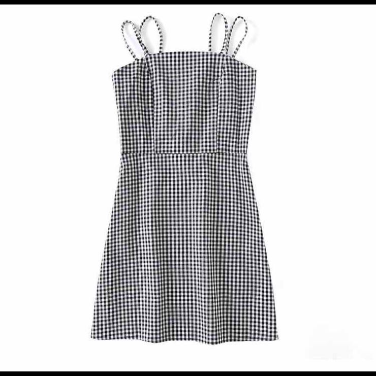 ギンガムチェックビスチェワンピース ■ ワンピース ドレス ドレス 二次会 結婚式 大人 上品 入園式 卒業式 入学式 OL レディース チェック柄 春 夏 秋 冬