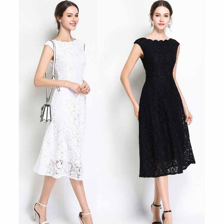 総レースフレンチスリーブワンピース ■ ワンピース 結婚式 ドレス 結婚式 二次会 入園式 卒業式 大人 上品 入学式 OL レディース ミディアム丈 半袖 レ...