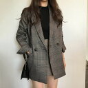 オーバーサイズチェックジャケット ■ レディース 春 夏 秋 冬(4)