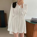 オーバーサイズシャツワンピース ■ ブラウス シャツ ブラウス セレブ オフィス blouse OL 通勤 トップス かわいい 大人 レディース 春 夏 秋 冬