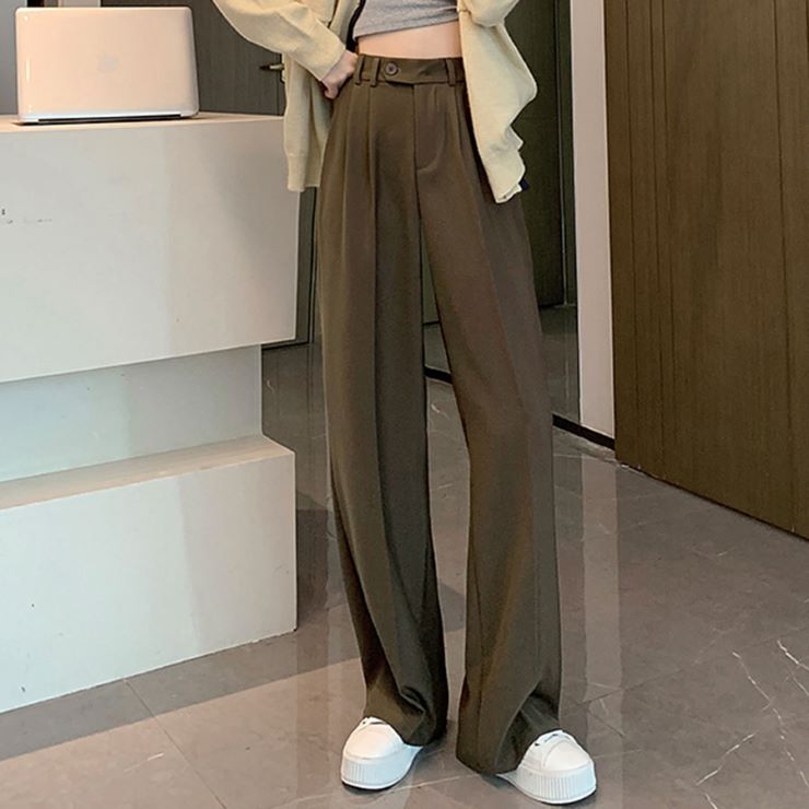 ハイウエストピンタックワイドパンツ ■