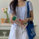 ストライプパフスリーブブラウス ■ シャツ ブラウス トップス セレブ オフィス blouse OL 通勤 かわいい 大人