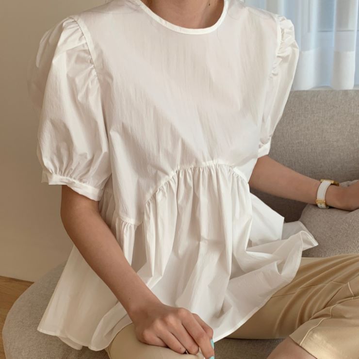 バックリボンデザインタックブラウス ■ ブラウス シャツ ブラウス セレブ オフィス blouse OL 通勤 トップス かわいい 大人