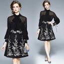 ボウタイシアートップス台形スカートセット ■ ブラウス シャツ blouse OL オフィス セレブ トップス 通勤 かわいい 大人