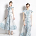フレンチスリーブロングワンピース ■ ワンピース ドレス ドレス 二次会 結婚式 大人 上品 入園式 卒業式 入学式 OL