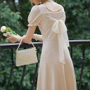 大きなリボンのクラシカルワンピース ■ ワンピース ワンピ 入学式 結婚式 入園式 卒業式 二次会 OL オフィス レディース 春 夏 秋 冬