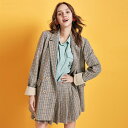 【ARTKA】 チェック柄ダブルブレザープリーツスカート ■ ジャケット レディース レディース 春 夏 秋 冬