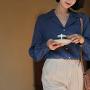 ボリュームスリーブブラウス ■ ブラウス シャツ ブラウス セレブ オフィス blouse OL 通勤 トップス かわいい 大人 レディース 長袖 無地 秋 冬