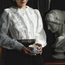 クラシカルレースカラーブラウス ■ ブラウス シャツ blouse OL オフィス セレブ トップス 通勤 かわいい 大人 レディース 長袖 無地 刺繍 レース...