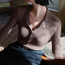 クラシカルリブニットソー ■ ニット Knit トップス セーター Sweater レディース 長袖 秋 冬