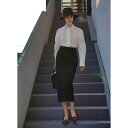クラシカルタイデザインブラウス ■ ブラウス シャツ blouse OL オフィス セレブ トップス 通勤 かわいい 大人 レディース 長袖 無地 秋 冬