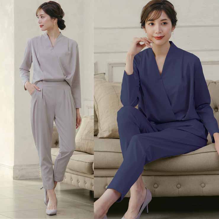 大人キレイめスタイルアップパンツドレス ■ パーティードレス 結婚式 ワンピース フォーマル 披露宴 卒業式 入学式 発表会 パーティドレス 二次会 20代 3...