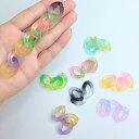 プラスチック パーツ キーホルダー チェーン 【10個】 可